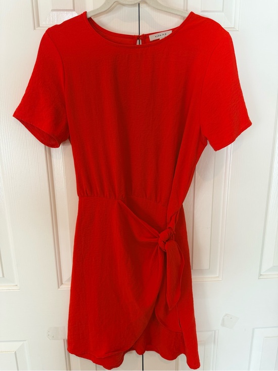 Gilli Dresses & Skirts - Gilli Red Short Sleeve Tie-Waist Mini Dress